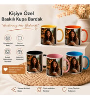 Kişiye Özel Fotoğraflı Kupa Bardak Çift Taraflı Baskı