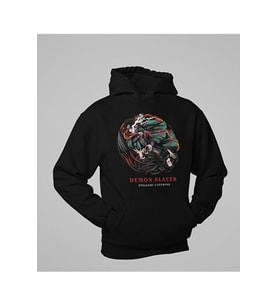 Demon Slayer Baskılı Unisex Oversize Anime Hoodie