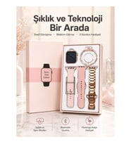 Mey İthalat® Akıllı Saat Amoled Ekran 3 Kordonlu Aksesuar Hediyeli Sesli Görüşme