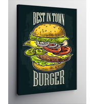 Kanvas Tablo Kasabadaki En İyi Hamburger