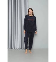 Giyim Polar Kadın Pijama Takımı Lacivert