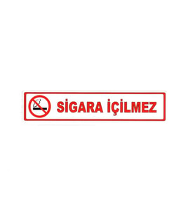 Sigara Içilmez Sticker - Ölçüler 15X3.5 (2 Adet))