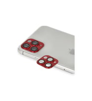 Apple İphone 11 Pro Max Pers Alüminyum Kamera Lens - Kırmızı
