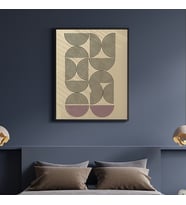 Geometrik Soyut Poster / Renkli Modern Sanat / Duvar Tablosu / İşyeri Hediye / Hediye / Özel Tasarım Poster (Gold)