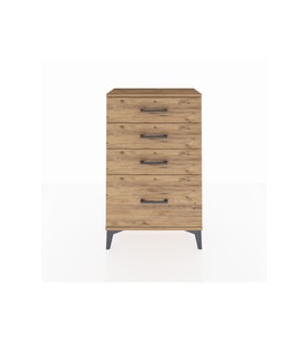 Arges Komodin 4 Çekmeceli 60x30x96 Çam-Çam