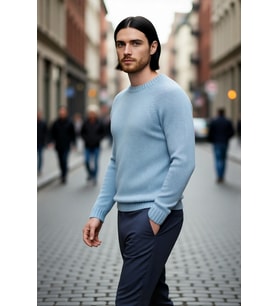 Erkek Fitted Kalıp Bisiklet Yaka Seamless Reglan Kol Basic Triko Kazak Sonbahar Kış Şıklığı