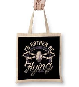 I d Rather Be Flying Drone Pilot Hobby Droning Bez Çanta Uzun Saplı