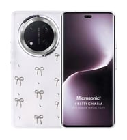 Microsonic Honor Magic 7 Lite Kılıf PrettyCharm Bow (Gümüş)