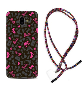 Samsung J6 Plus J7 Prime J7 Pro M20 Kılıf Boyun Asklı Rasta Silikon Barbie and Shoes 1413