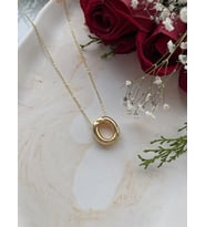 Unisex Gold Balon Ö Harf Hediye Kolye