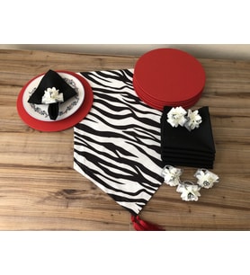 SOFRA SUNUM SETİ ZEBRA DESENLİ TAKIM (Krem)