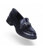 Vollex 302 Cilt Kadın Loafer Ayakkabı (Siyah)