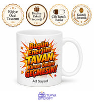 Enerji Patlaması Yazılı Komik Kupa Bardak Esprili Hediye Özel Tasarım Mug