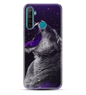 Realme 5i 5 Pro 6i 7 Pro 8 Kılıf Desemli Silikon Purple Leopar 1750