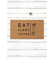 Kahve Sever Eat Sleep Coffee Paspas Koko Paspas Dış Kapı Paspası Kıl Paspas