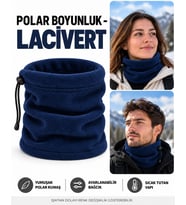 Unisex Polar Boyunluk, Kadın ve Erkek Uyumlu, Kışlık Ayarlanabilir Bağcıklı Yumuşak Polar Boyunluk