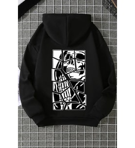 Skullcracked Unisex Pamuk Sweatshirt (Siyah)