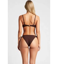 Kadın Bikini Takımı Askılı Bandeau Üst Kapsız Döküm Aksesuar Normal Bel Bağlamalı Alt Örme Kumaş