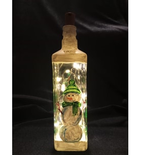 Kardanadam noel Işıklı şişe