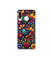 PrintiFy Huawei P30 Lite ile Uyumlu Düşlerin Dansı Serisi Çiçeklerin Dansı Tasarımlı Uv Baskılı Köşe Korumalı Antişok Kılıf