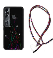 Tecno Spark 6 6 Go 8C 8 Pro 7 7 Pro Kılıf Boyun Asklı Rasta Silikon Line Planet 1736