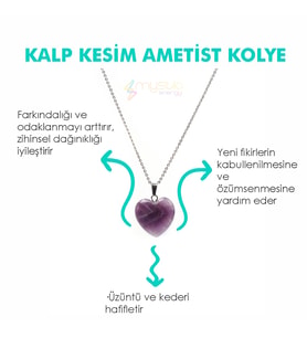 Doğal Taş AMETİST TAŞI Kalp Kesim İster Kolye İster Anahtarlık