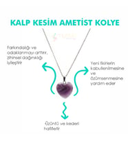 Doğal Taş AMETİST TAŞI Kalp Kesim İster Kolye İster Anahtarlık