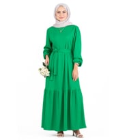 Prenses Elbise-Benetton Yeşili