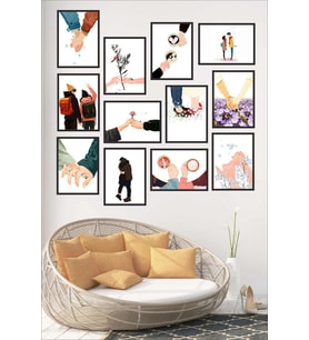 Dekoratif tablolar, Salon için duvar tabloları Sevgiliye Hediye, 12 parça mdf tablo