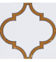 Armada çini 20x20 cm SP 103 Arabesk Sarı Beyaz Desenli Kütahya çini