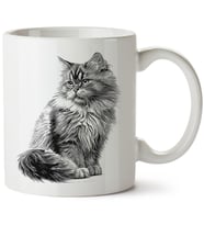Kedi Baskılı Porselen Kupa Bardak