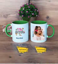 Fizik Öğretmeni Kupa Bardak Yeşil Fotoğraflı Öğretmenler Günü Hediyesi