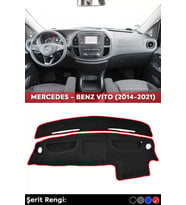 Mercedes - Benz Vıto (2014-2021) 3d Torpido Koruma Kılıfı - Ön Göğüs Kaplama - Kırmızı Şerit