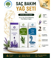 Moonlife Saç Bakımına Özel 3'lü Set Lavanta yağı 20 ml, Biberiye yağı 20 ml, Yılan Yağı 20 ml