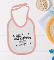 BK Kids Laz Kızıyım Tasarımlı Pembe Bebek Mama Önlüğü-1
