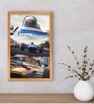BK Gift Formula 1 Tasarımlı Dekoratif Retro Ahşap Çerçeveli Tablo-9