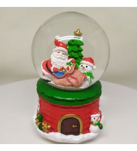 Kar Küresi Orta Boy Yılbaşı Temalı Noel Baba ve Hediyeler