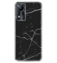 INFINIX Note 11 Pro Note 10 Hot 9 Play Kılıf Desemli Silikon Siyah Mermer 1299