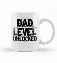Dad Level Unlocked Gaming New Dad Baby Announcement Fathers Day Daddy To Be Video Game First 01 Kupa Bardak Porselen