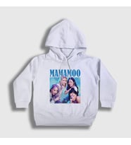 Presmono Unisex Çocuk Beyaz Poster V2 K-Pop Mamamoo Kapüşonlu Sweatshirt 274118tt