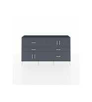 Arges Konsol 2 Raflı 4 Çekmeceli 4 Kapaklı 176x30x99 Antrasit-Antrasit