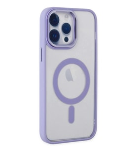 Durukar® iPhone 14 Pro Max Kılıf Room Magneticsafe Silikon - Lila