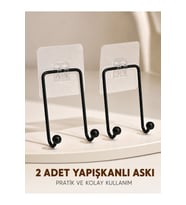 Duvar Tipi Yapışkanlı Askılık Pratik Ev Düzenleme Askısı