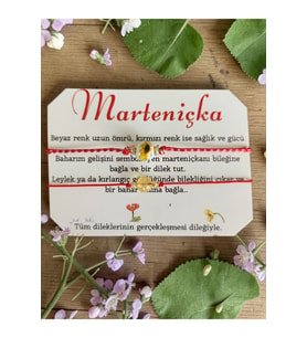 Marteniçka Sitrin Taşı ve Seramik Boncuklu İkili Bileklik