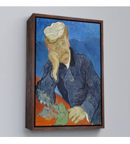 Çerçeveli Vincent van Gogh - Doktor Paul Gachet Tablo (Kahverengi)