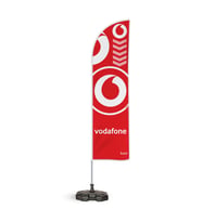 Vodafone Temalı Yelken Bayrak Takımı Kırmızı 1 adet