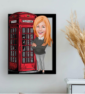 BK Gift Kişiye Özel Kadın Karikatürlü 3D Ahşap Tablo-1