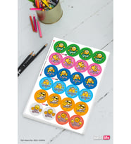 Yuvarlak Aferin Ödev Etiket Sticker Öğretmen Aferin Harikasın Etiketleri 210 Adet