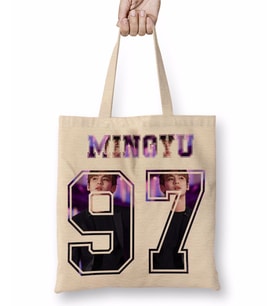 Kim Mingyu 97 Bez Çanta Uzun Saplı
