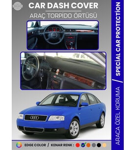 AUDI A6 (1997-2004) Torpido Örtüsü Ön Göğüs Koruma Torpido Koruma Araca Özel Kaymaz Kolay Montaj